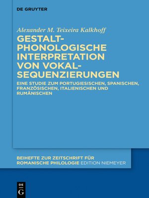 cover image of Gestaltphonologische Interpretation von Vokalsequenzierungen
